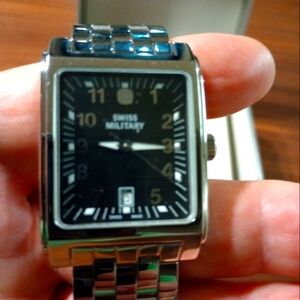 Wenger Swiss Military Officers Watch -Unique Rectangular Shape- EUC